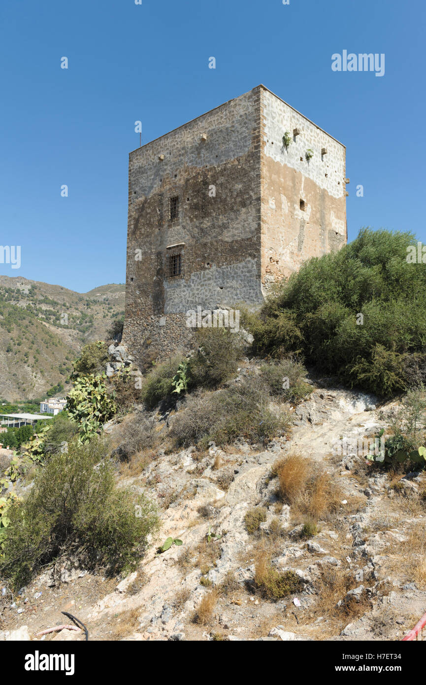 Castillo de Los Vélez de Benaudalla à Ulloa, Espagne Banque D'Images