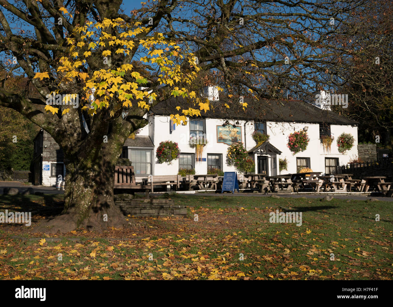 Le Britannia Public House dans Lake Road, Lake District, Cumbria, Royaume-Uni. Banque D'Images