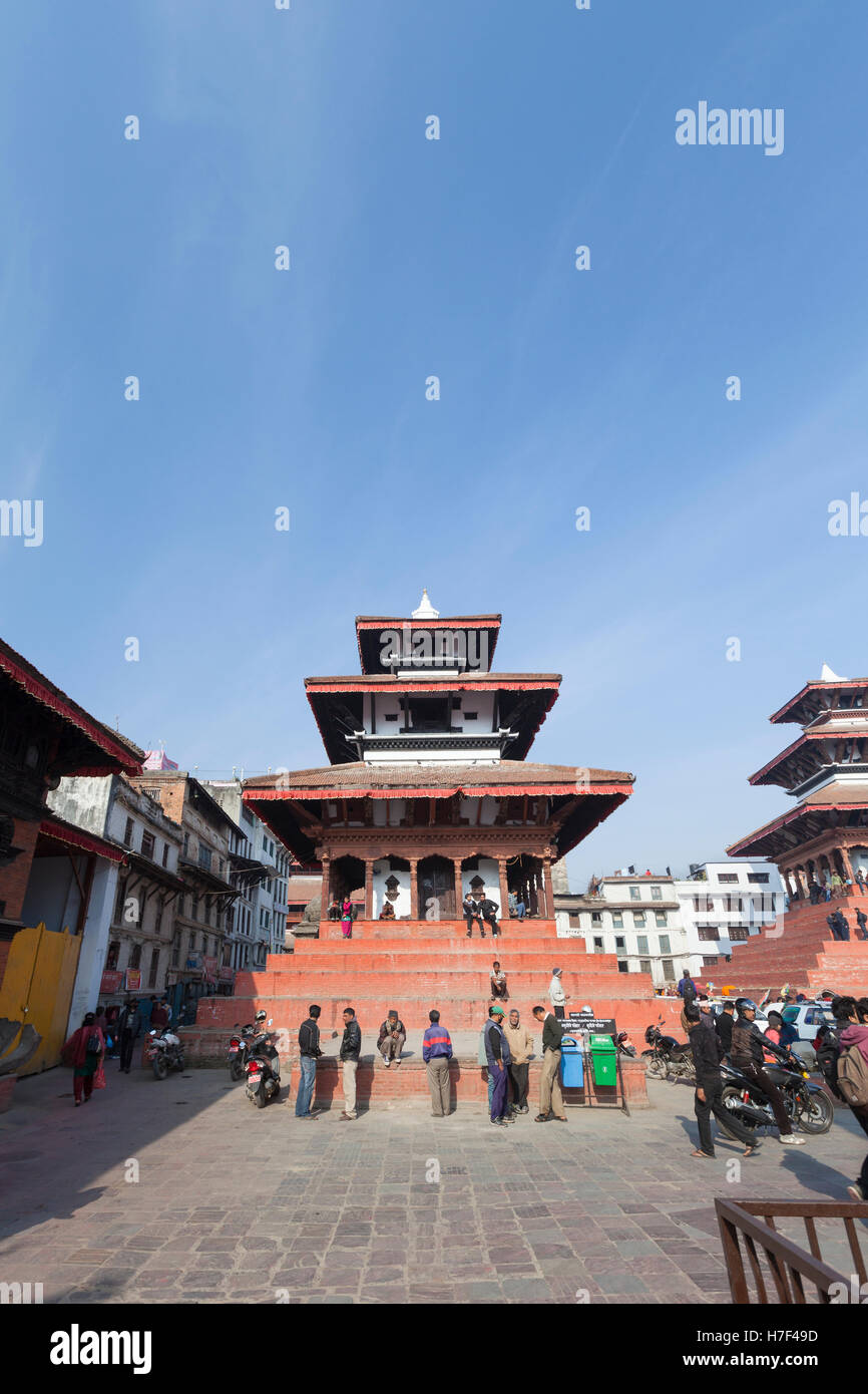 Trailokya Mohan Narayan temple, Durbar Square, Katmandou, Népal Banque D'Images