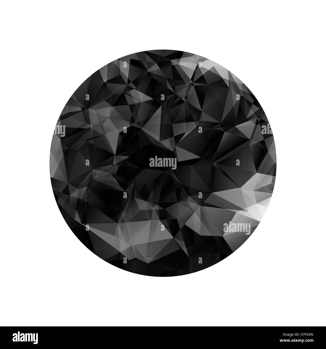 Low poly forme circulaire Illustration de Vecteur