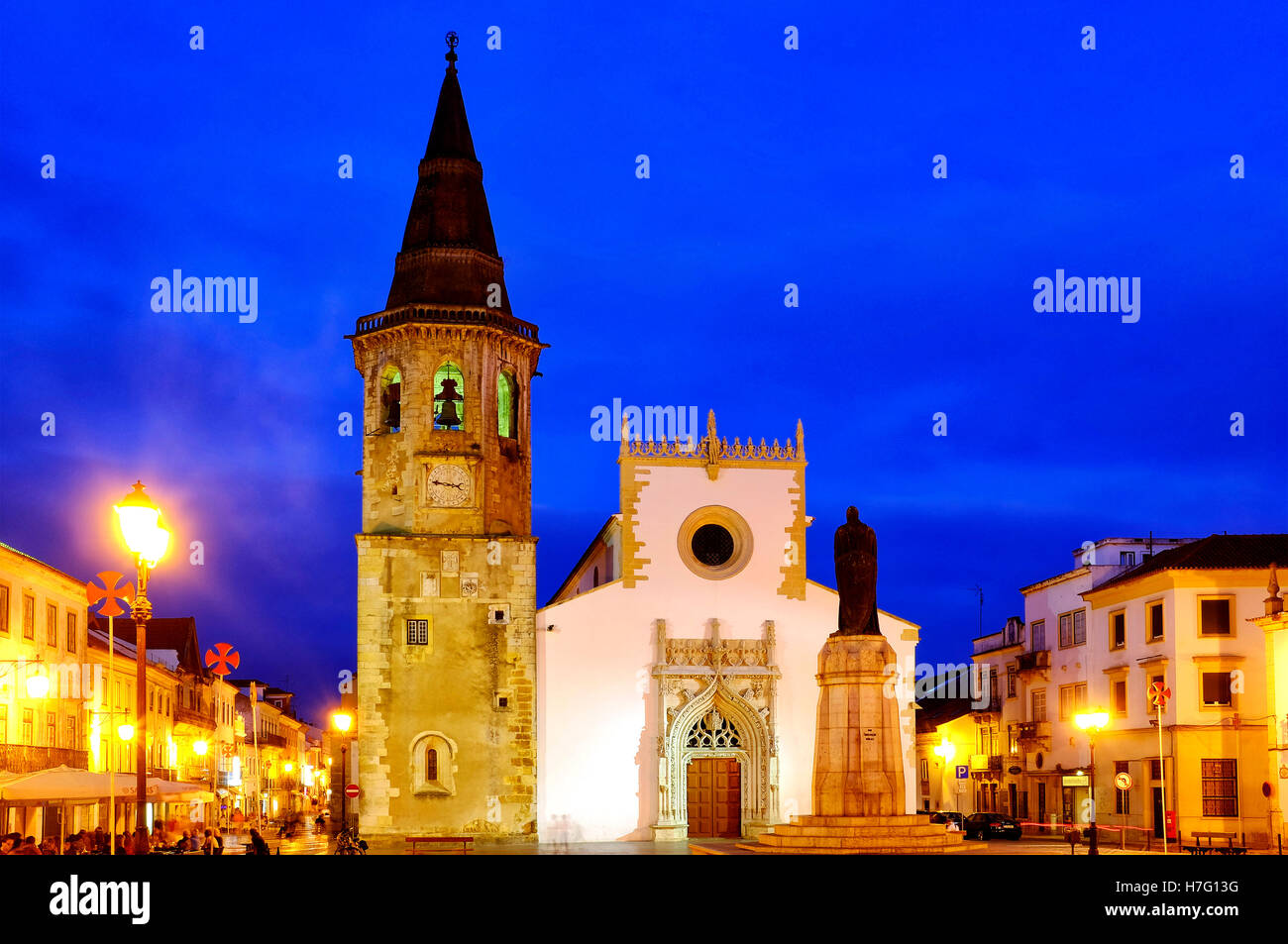 Igreja de São João Baptista de Praca da Republica, Tomar, Portugal Banque D'Images