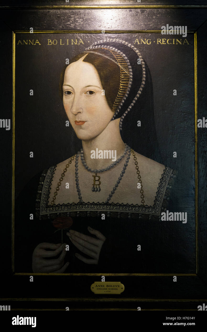 / / Portrait peint à l'huile de la reine Anne Boleyn de l'Angleterre, deuxième épouse du roi Henry VIII. Banque D'Images