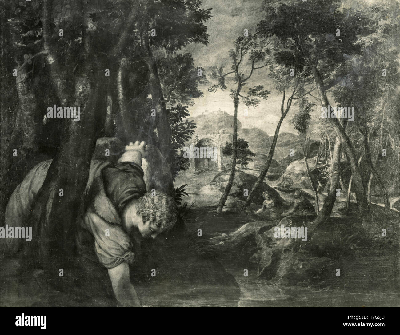 Narcisse, la peinture du Tintoret Banque D'Images Narcisse, la peinture du Tintoret Banque D'Images