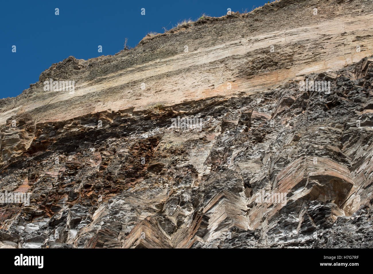 Les falaises de Kimmeridge Bay, Dorset, UK Banque D'Images