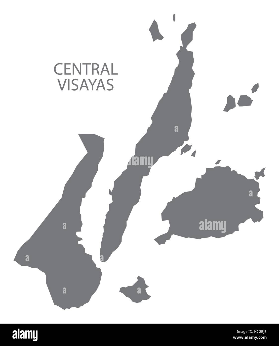 Central Visayas Philippines Site en gris Illustration de Vecteur Central Visayas Philippines Site en gris Illustration de Vecteur