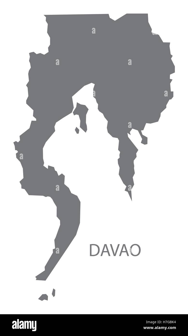 Davao Philippines Site en gris Illustration de Vecteur