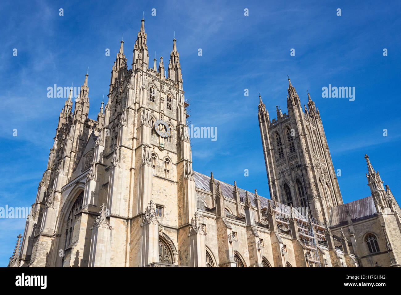 La Cathédrale de Canterbury à Canterbury, Angleterre Royaume-Uni UK Banque D'Images