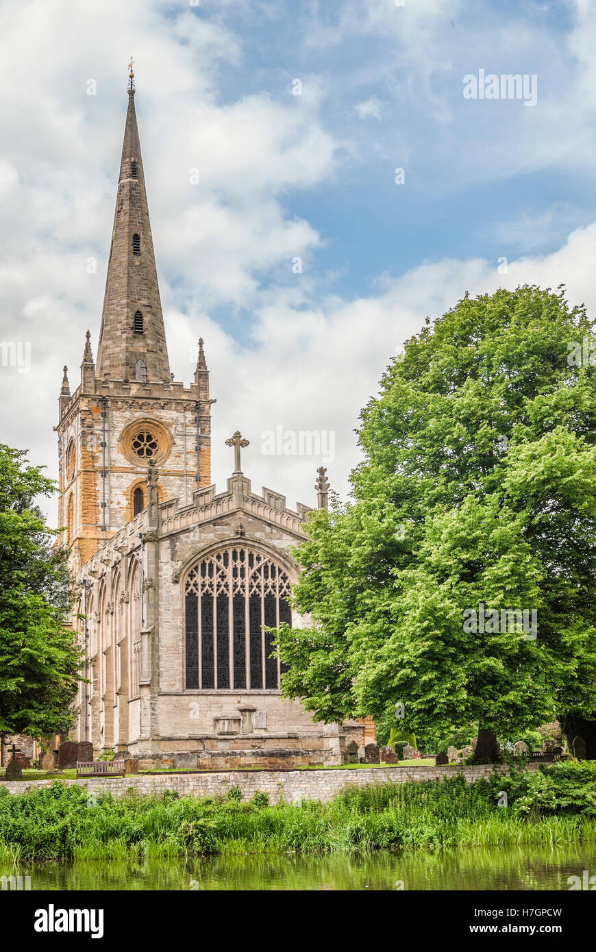 L'église de la Sainte et indivisible Trinité, Stratford-upon-Avon, Warwickshire, Angleterre Banque D'Images
