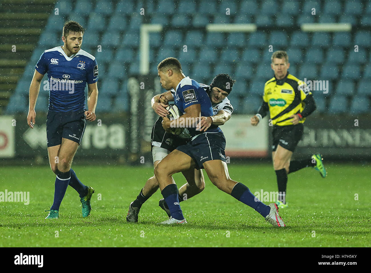 Parme, Italie. 05Th Nov, 2016. Adam Byrne scores pour Leinster trois essais lors du match contre le Zèbre en Pro 12 Guinness © Massimiliano Carnabuci/Alamy news Banque D'Images