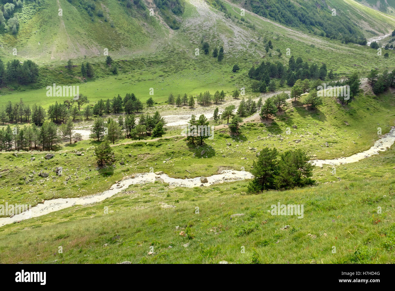 Vallée Verte dans le Caucase Banque D'Images
