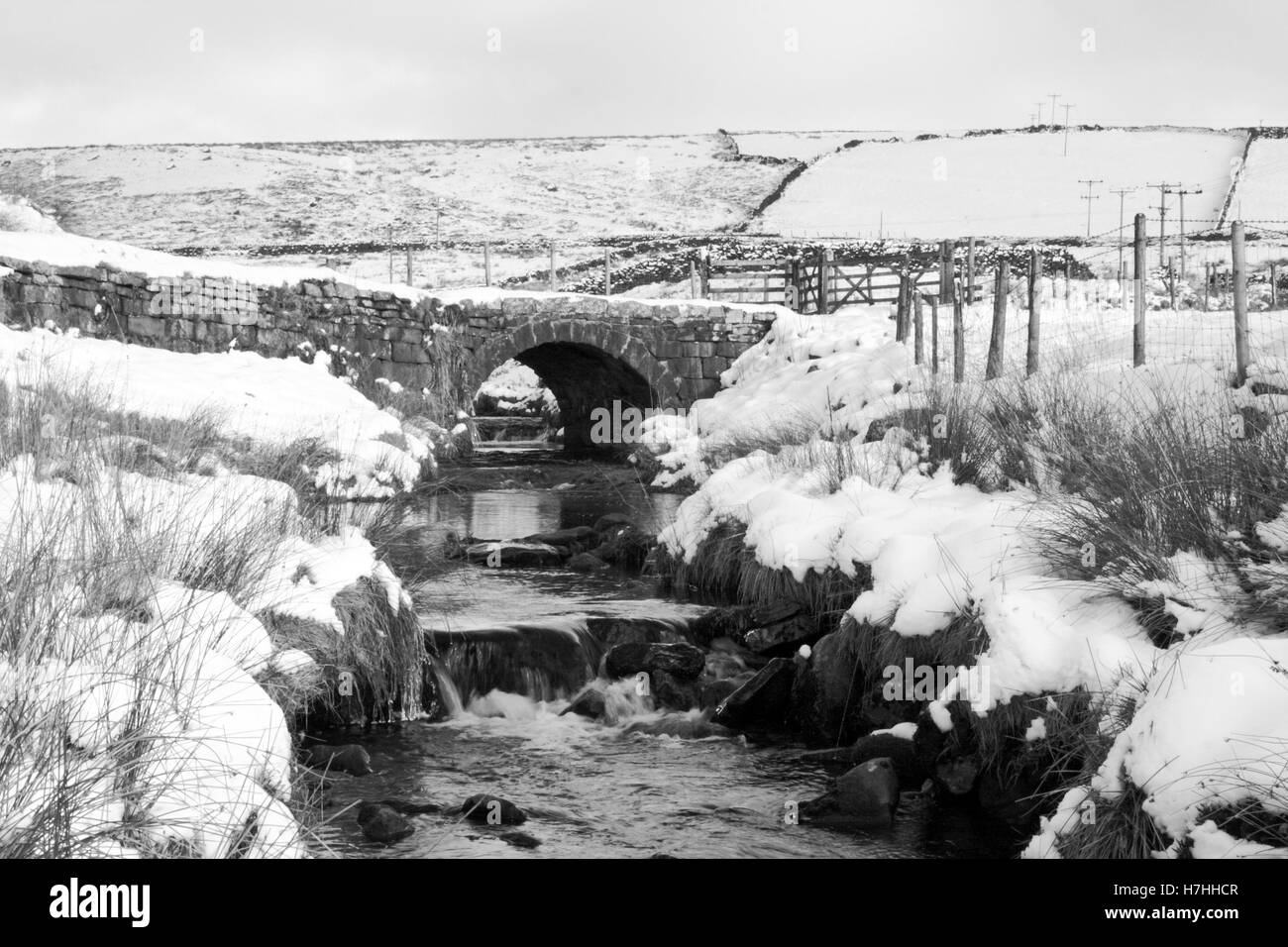 L'hiver à pont de l'eau du grain Banque D'Images