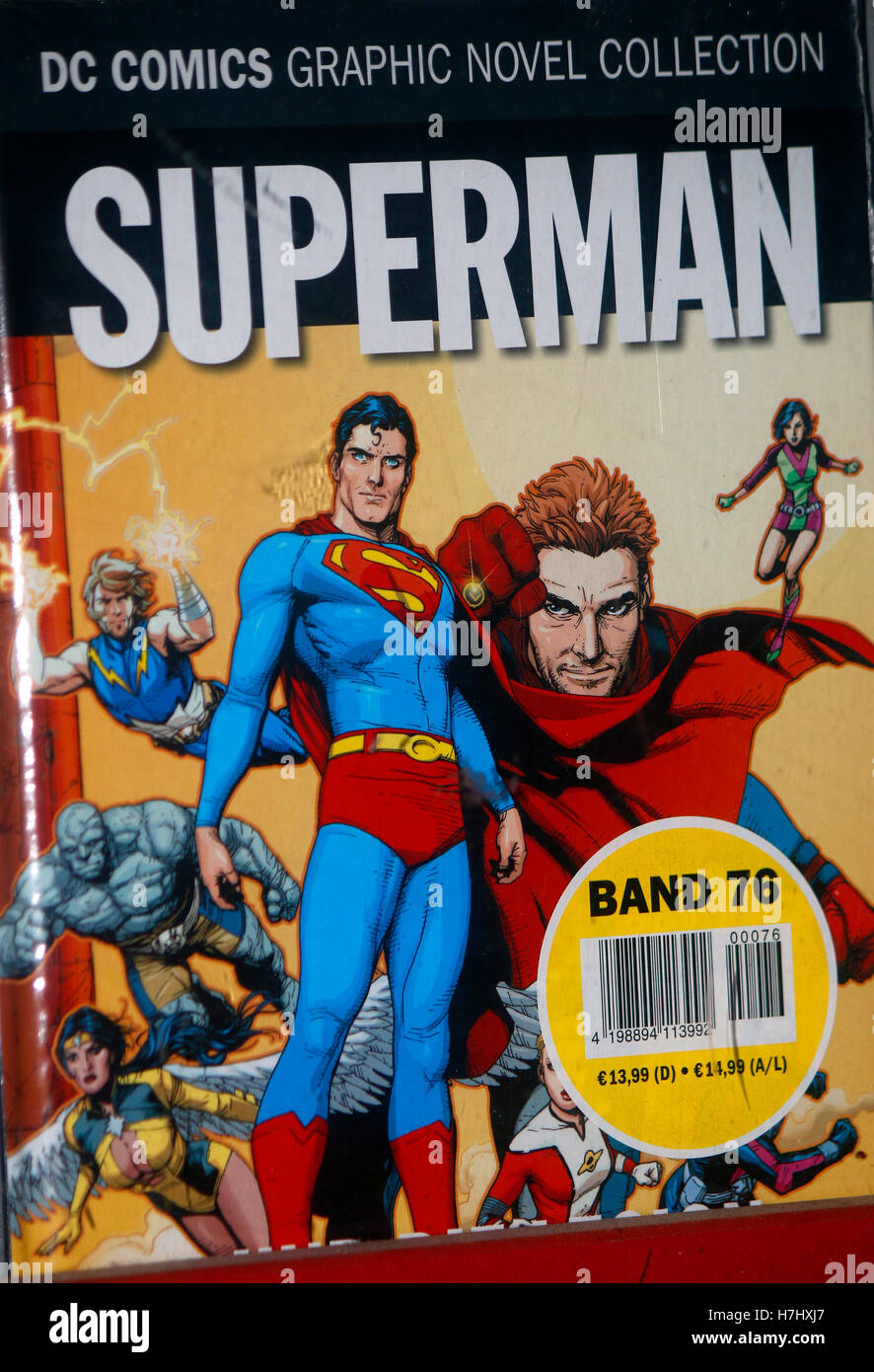 Ein Superman Comic, Berlin. Banque D'Images