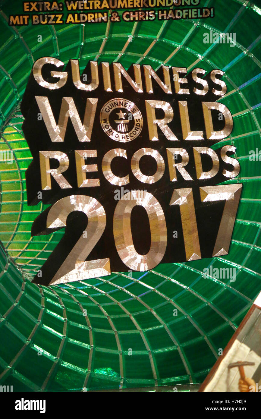 Logo das der Marke "Guinness World Records 2017", Berlin. Banque D'Images