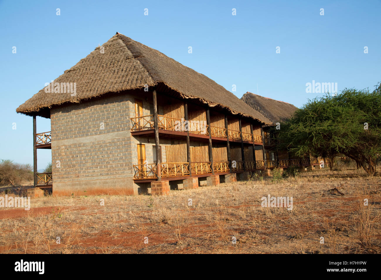 Ngutuni Lodge Tsavo East au Kenya Banque D'Images