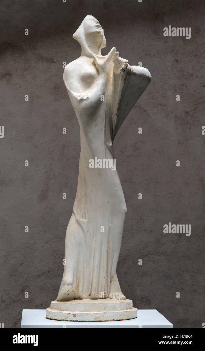 La Divine Comédie, 1977 sculpture en plâtre par le sculpteur français Jean Henninger Banque D'Images
