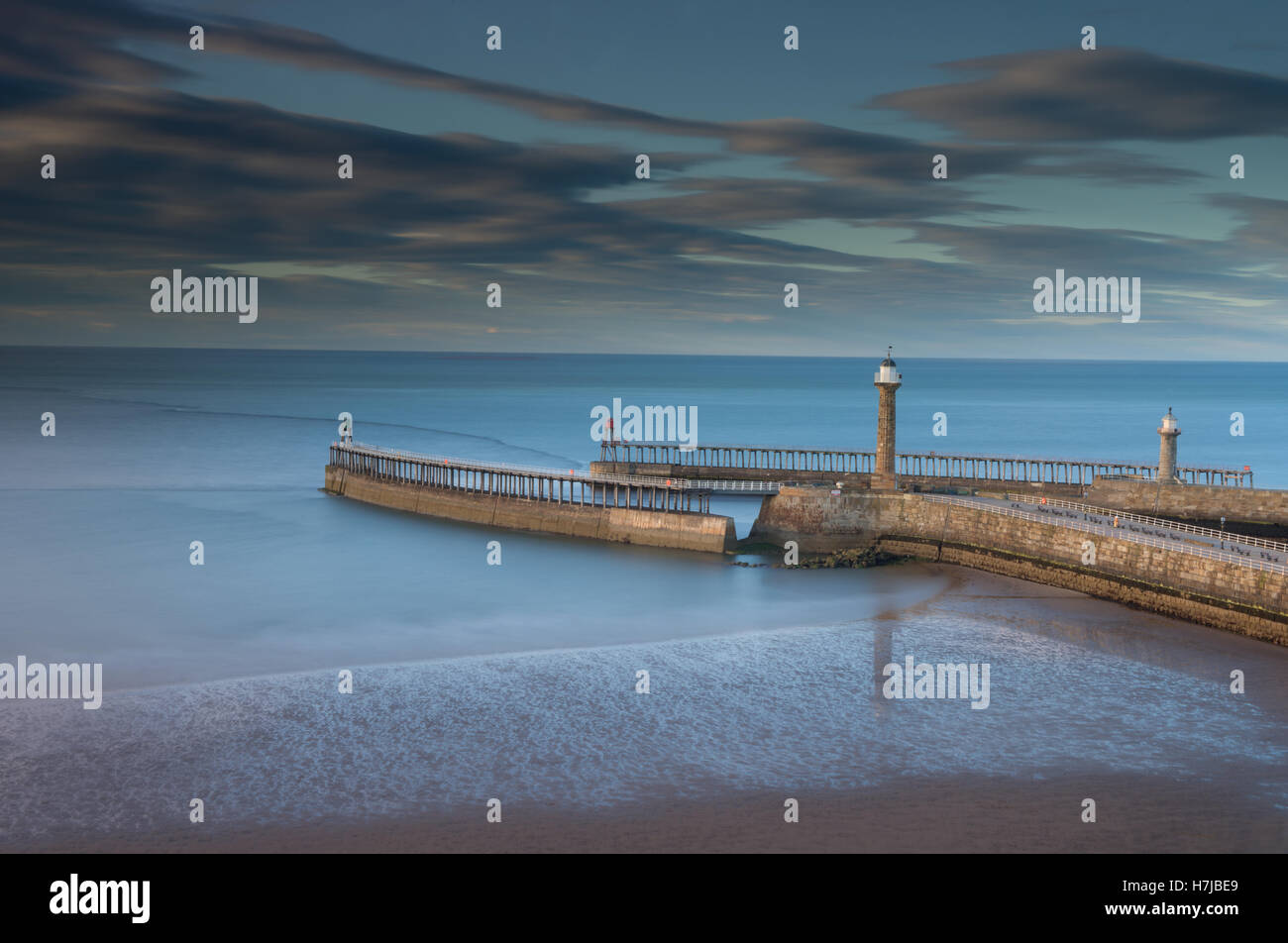 Piers Whitby, North Yorkshire, England, UK, FR. Banque D'Images