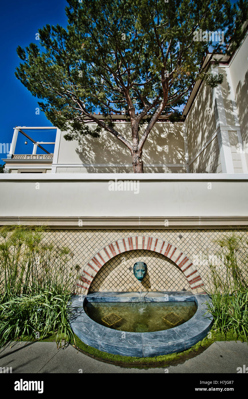 J. Paul Getty villa à Los Angeles s'est transformée en gardant le musée de l'art romain ancien collection Banque D'Images