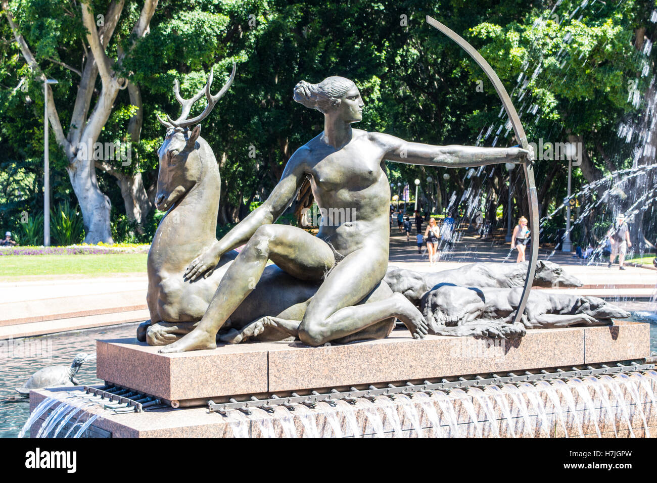 Fontaine Archibald Hyde Park Sydney Australie Banque D'Images