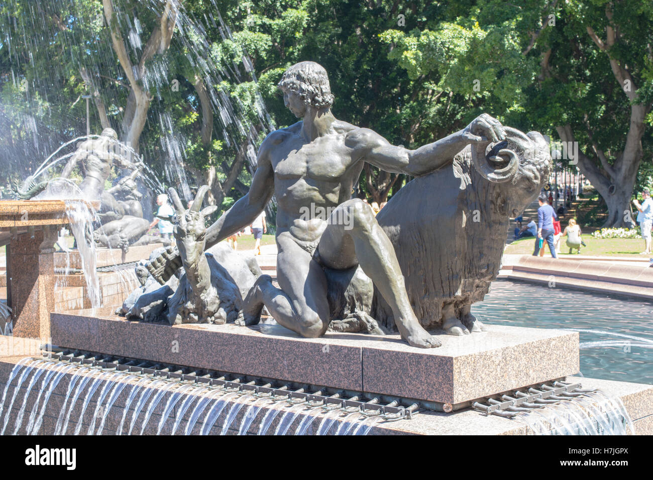 Fontaine Archibald Hyde Park Sydney Australie Banque D'Images