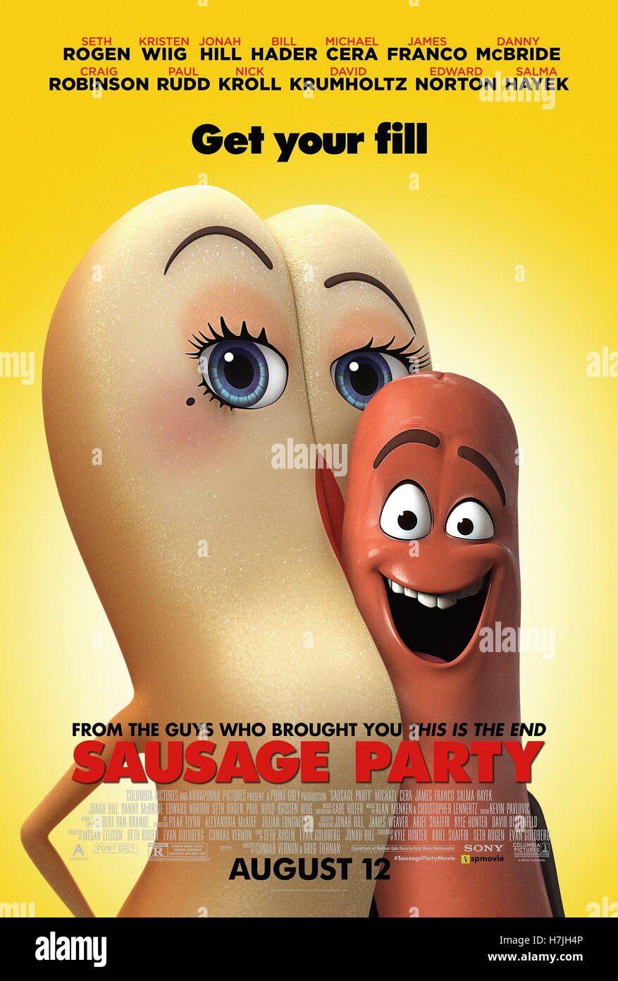 DATE DE SORTIE : Août 12, 2016 Title : Saucisse Party Studio : Columbia Pictures Réalisateur : Greg Tiernan, Conrad Vernon PLOT : un film d'animation sur l'une des saucisses dans sa quête pour découvrir la vérité sur son existence avec : Seth Rogen, Kristen Wiig, Jonah Hill (voix) (Crédit Image : c Columbia Pictures/images/) Banque D'Images