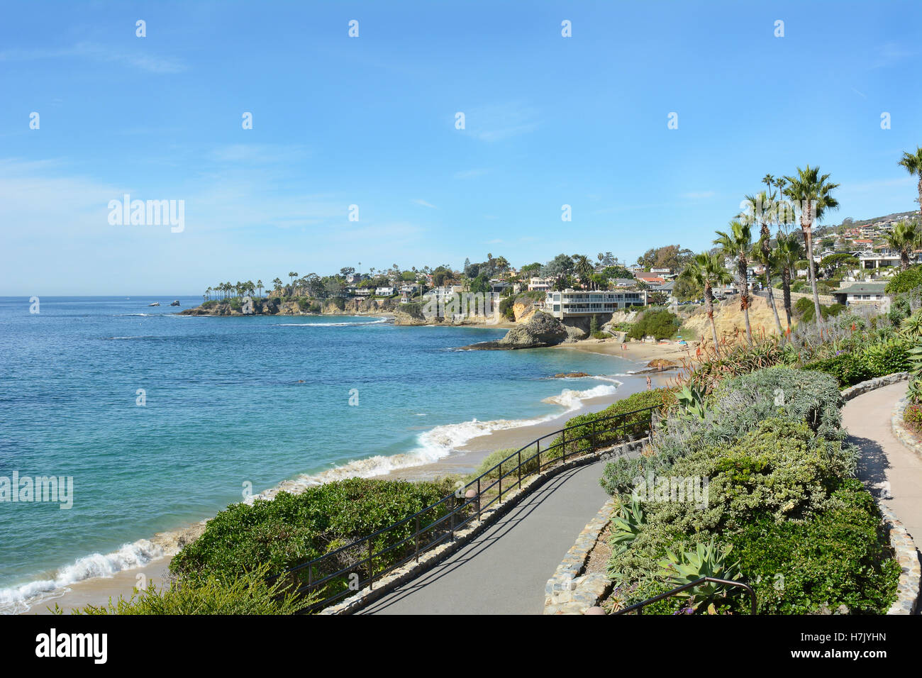 Laguna Beach, Californie Côte, à au nord des falaises à Heisler Park. Banque D'Images