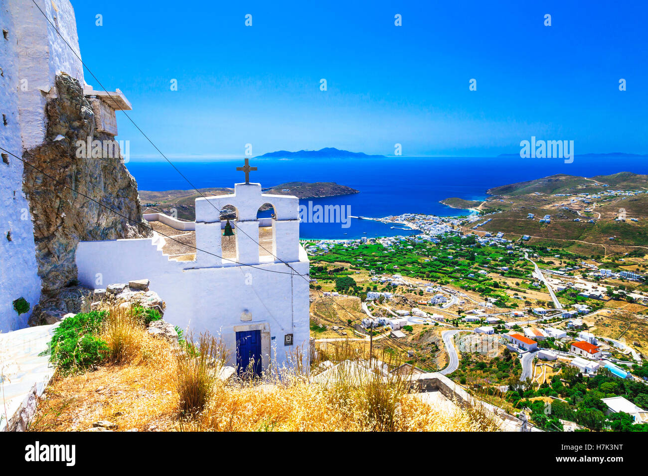 L'île de Sérifos grecque authentique. Cyclades Banque D'Images