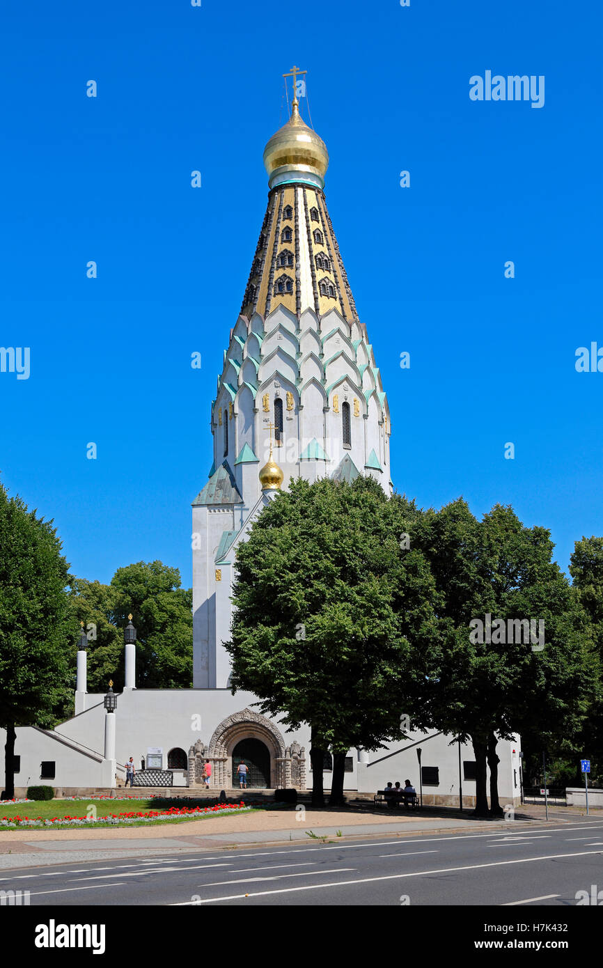 Schaubek Leipzig russe de l'Église Gedächtniskirche Banque D'Images