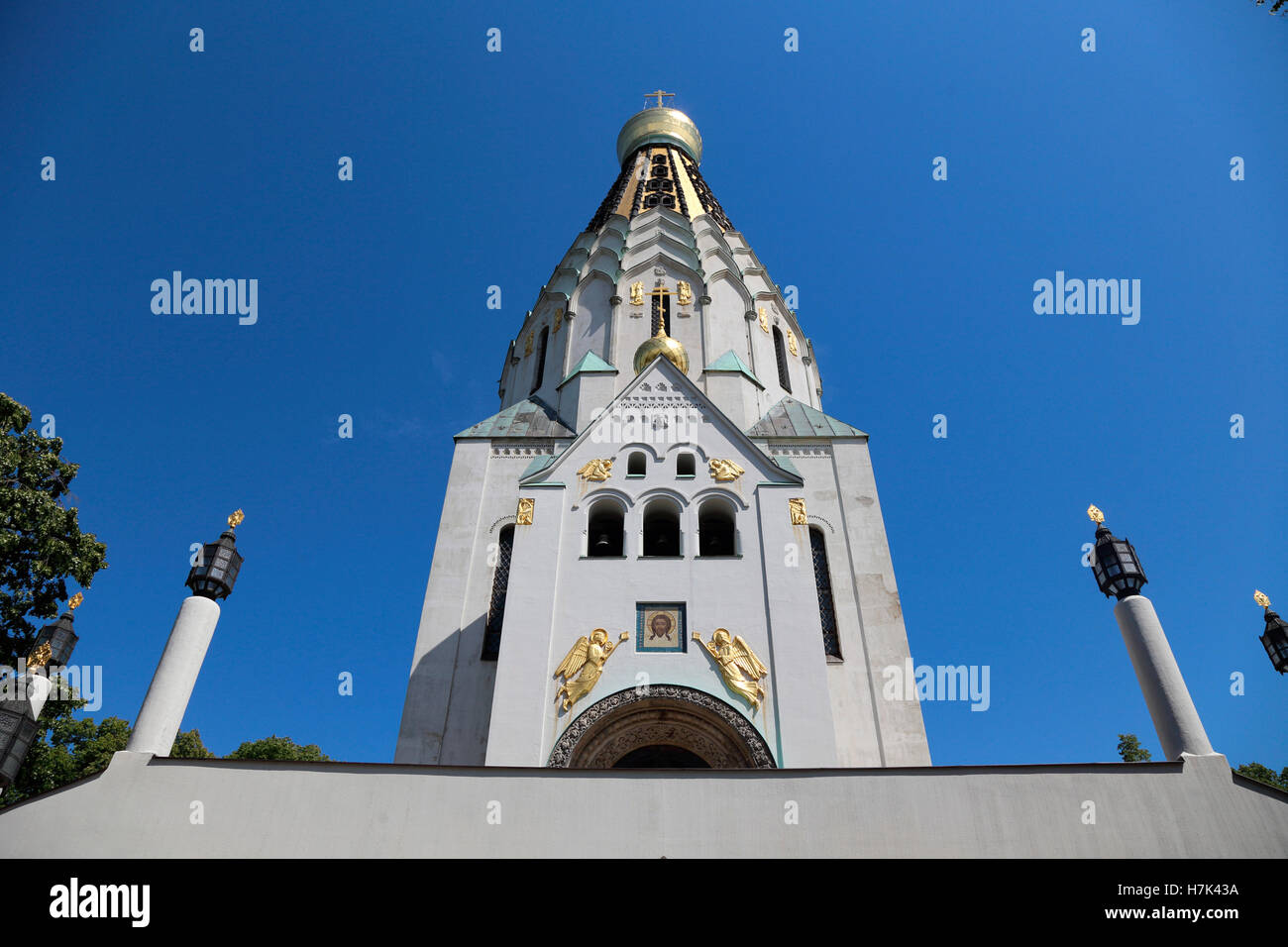 Schaubek Leipzig russe de l'Église Gedächtniskirche Banque D'Images