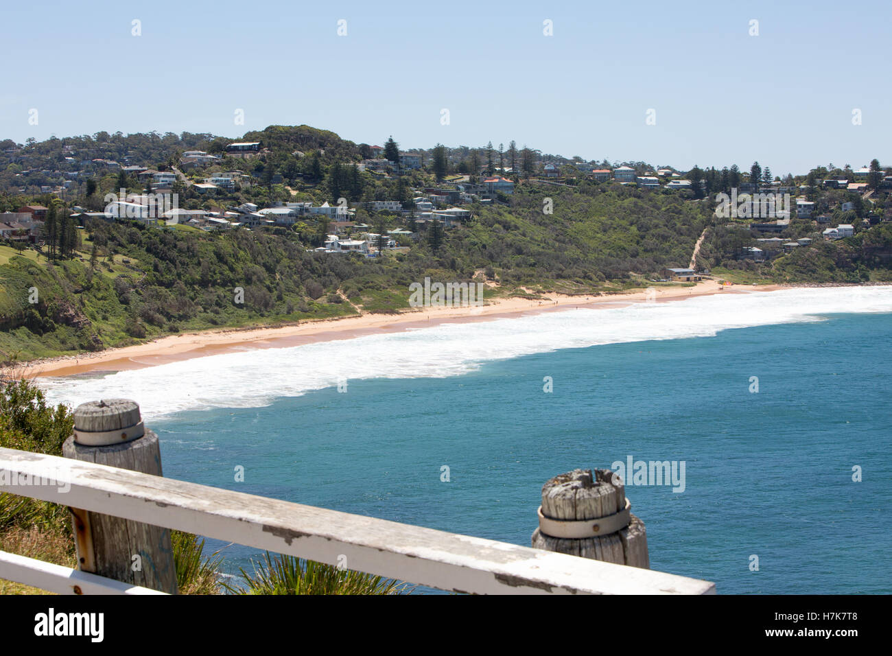 Bungan Beach un des célèbres plages du nord de Sydney, Nouvelle Galles du Sud, Australie Banque D'Images