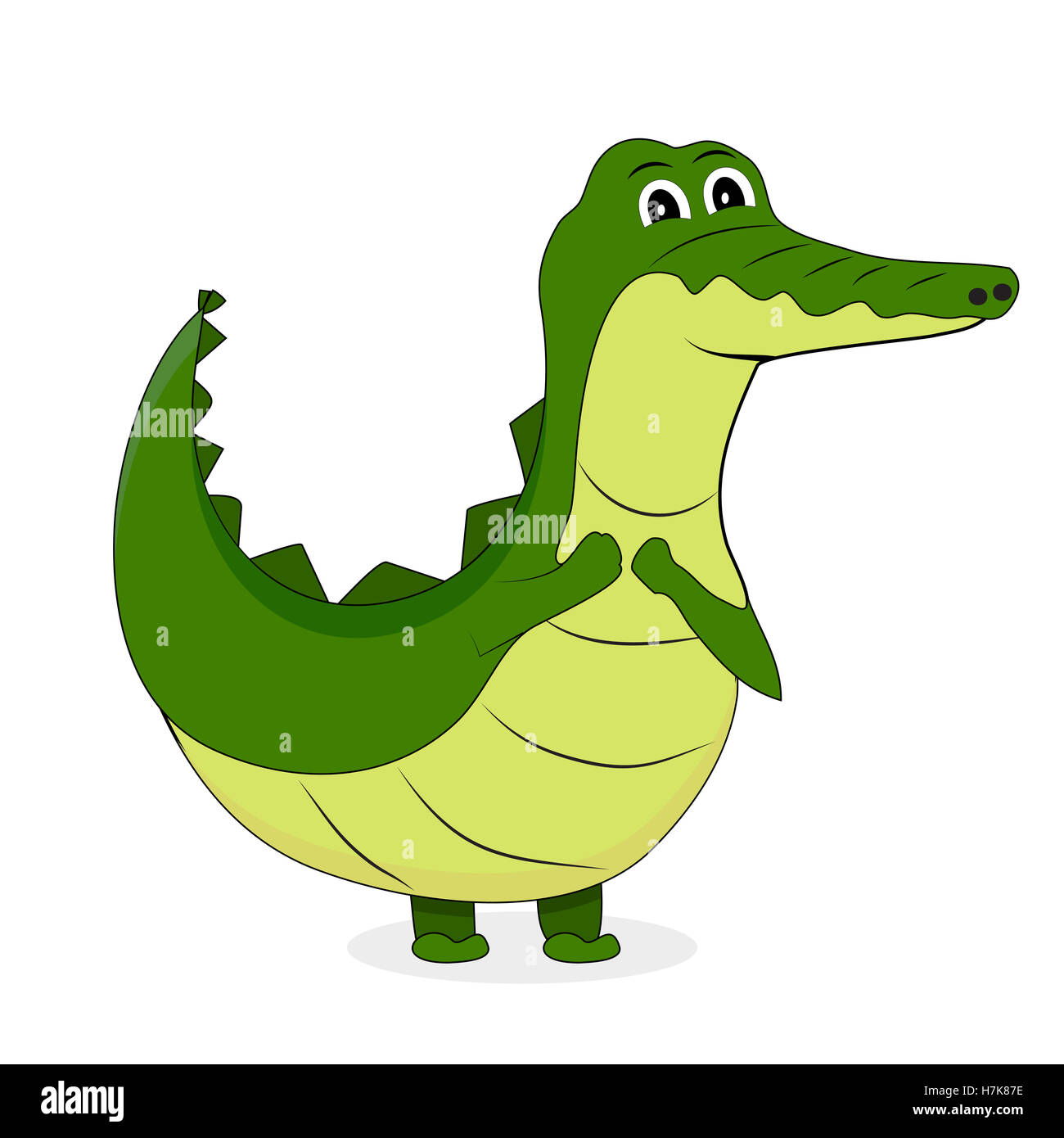 Crocodile mignon personnage. Peau de Crocodile, alligator et crocodile vector illustration crocs, isolé Banque D'Images