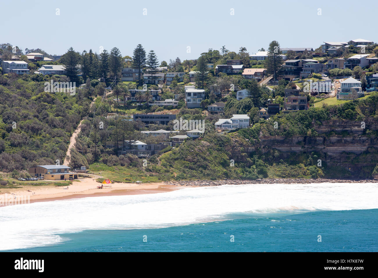 Bungan Beach un des célèbres plages du nord de Sydney, Nouvelle Galles du Sud, Australie Banque D'Images