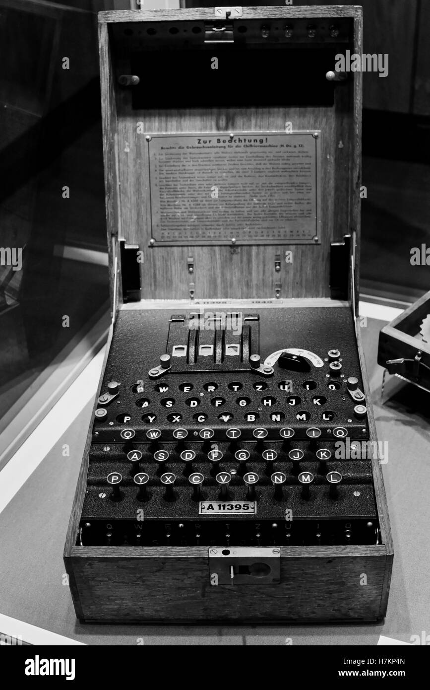 Codage machine Enigma allemande WWII Banque D'Images