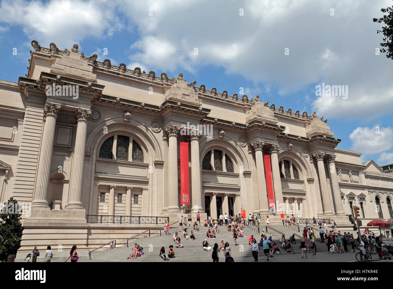 L'entrée de la 5e Avenue au Metropolitan Museum of Art, Manhattan, New York, United States. Banque D'Images