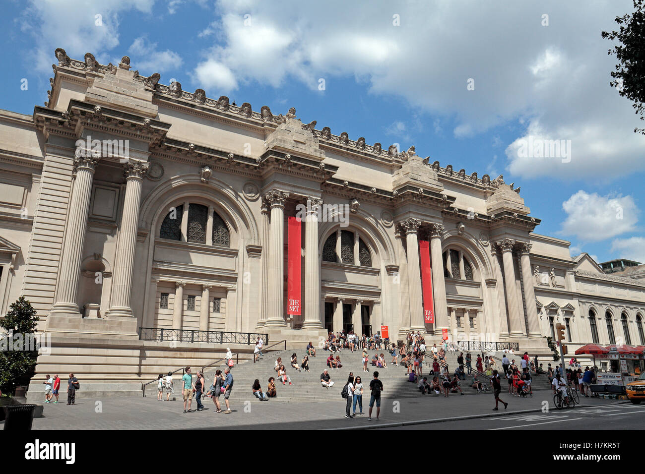 L'entrée de la 5e Avenue au Metropolitan Museum of Art, Manhattan, New York, United States. Banque D'Images