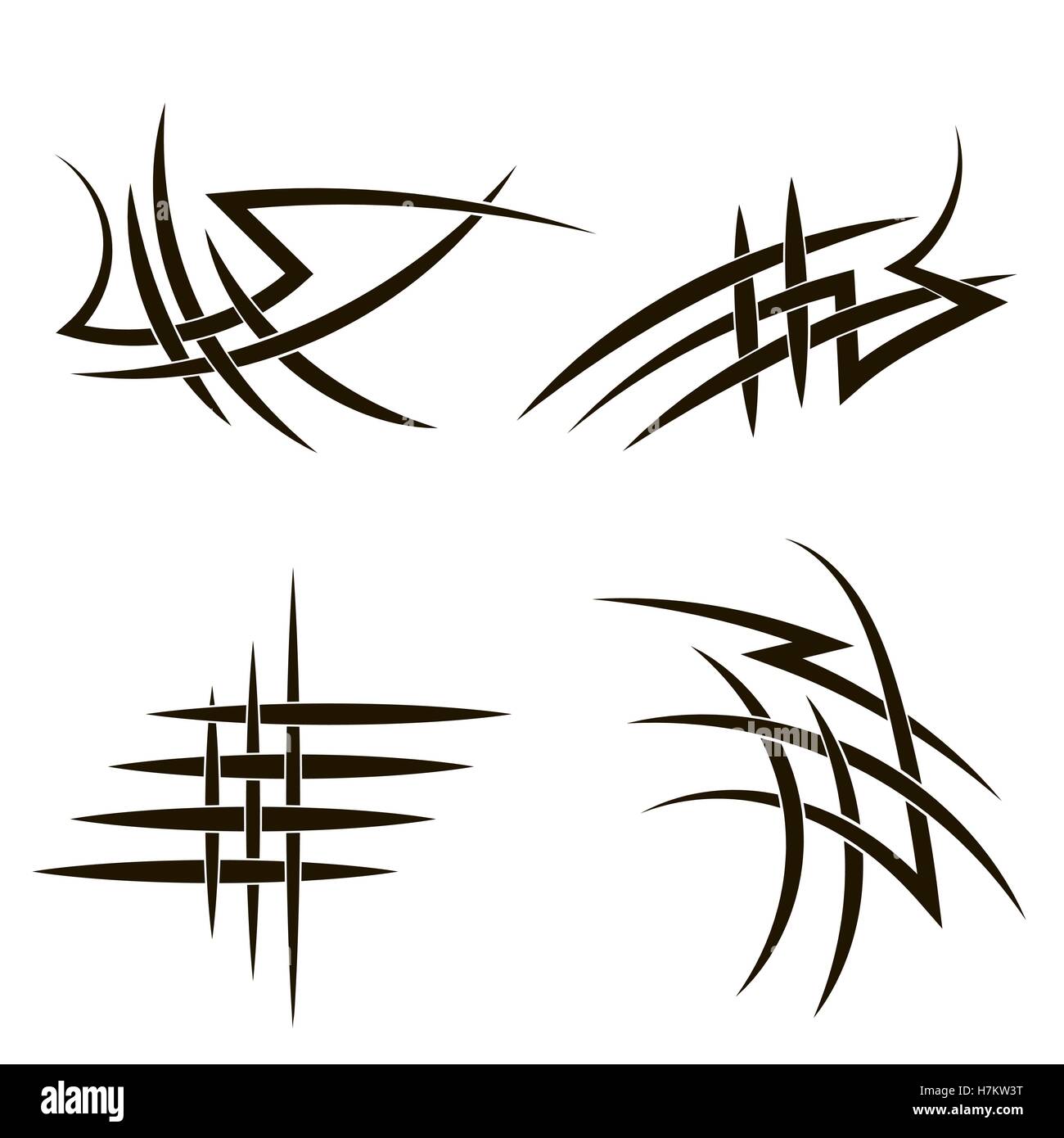 Dessin de tatouage tribal Illustration de Vecteur