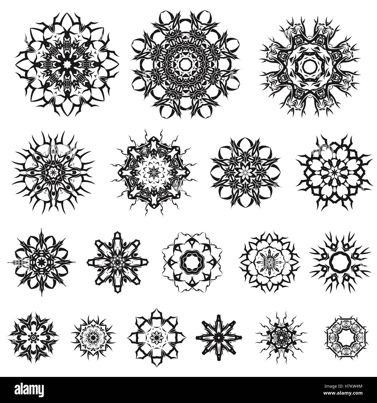 Rosette Tribal Tattoo Illustration de Vecteur