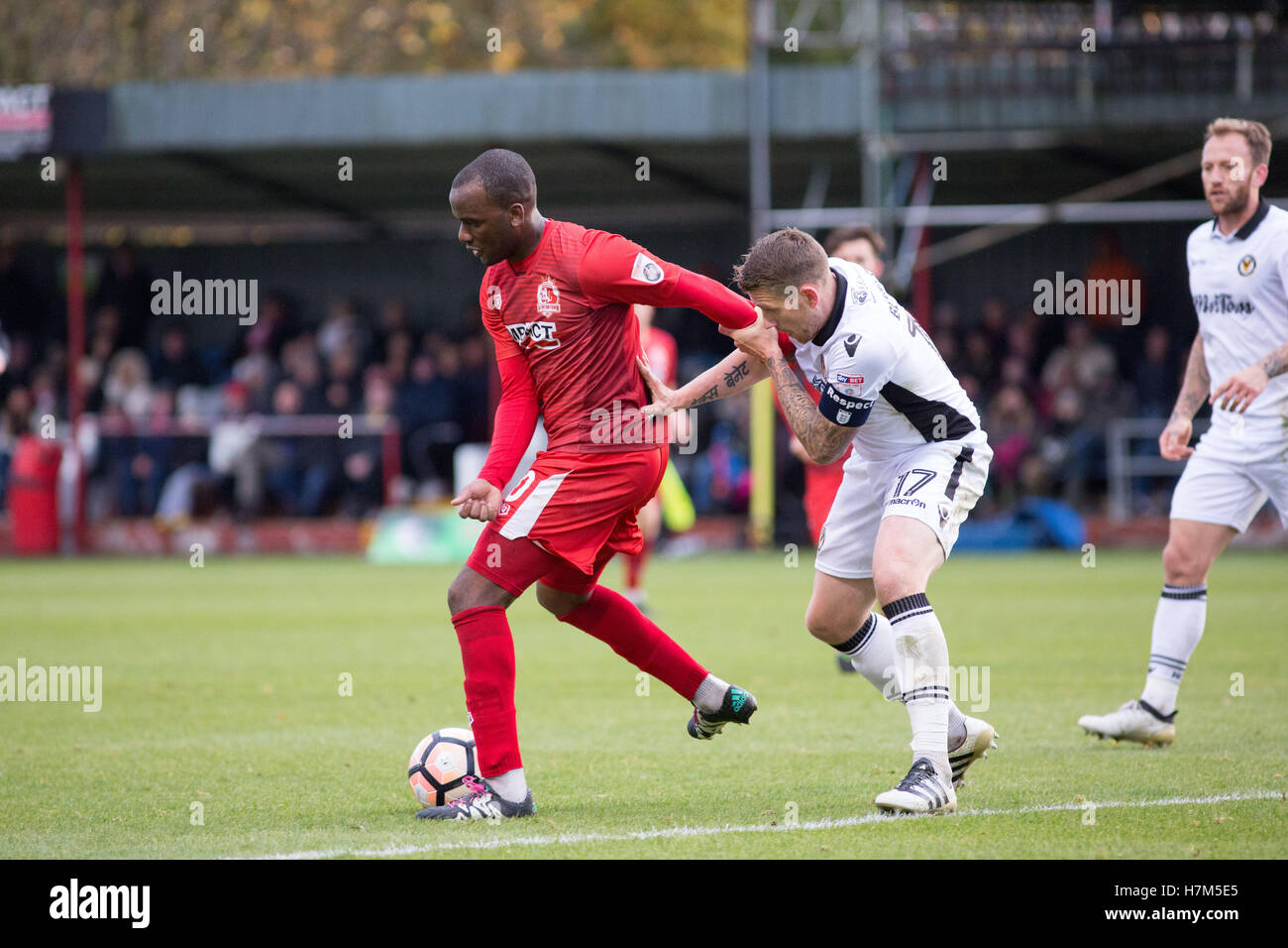 Worksop, Royaume-Uni. 06 Nov, 2016. Craig Westcarr de Worksop Town en action au cours de la FA Cup match unis entre Alfreton Ville et Comté de Newport au Impact Arena le Novembre 06 2016 à Alfreton, Derbyshire, Royaume-Uni. Banque D'Images