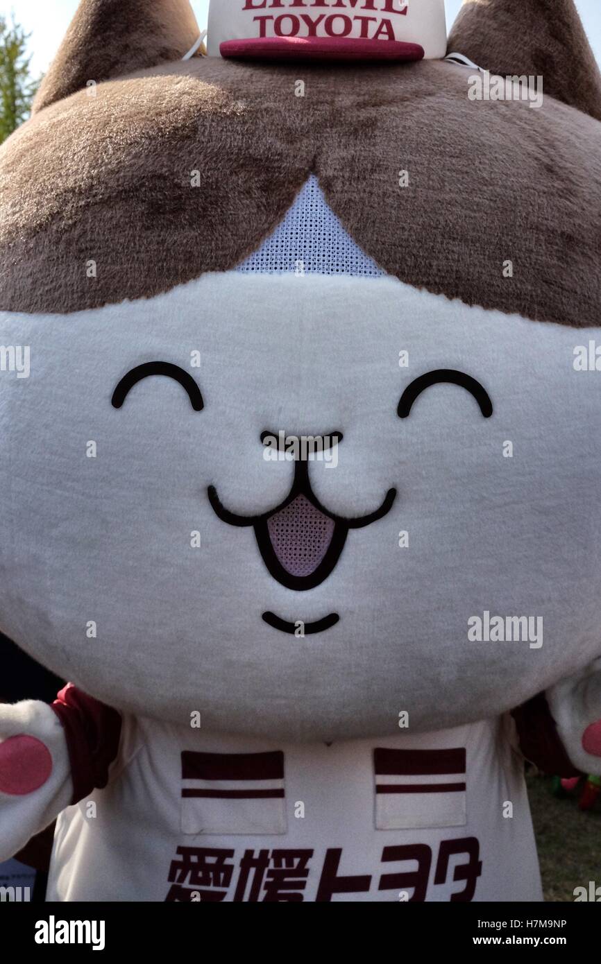 Les caractères japonais à l'Yuru-Kyara mascotte Grand Prix le 6 novembre 2016, à Matsuyama, Japon. Cute Cuddly Les mascottes sont très populaires au Japon et les deux entreprises et les autorités locales de les utiliser pour promouvoir leurs produits et leur région. Le Yuru-Kyara Grand Prix est un événement annuel, tenu pour la première fois en 2010, rassemble plus de 1000 icônes de toutes les régions du pays. Les visiteurs de l'événement sont en mesure de voter pour leur personnage préféré et chaque année, un gagnant est choisi. © Rod Walters/AFLO/Alamy Live News Banque D'Images
