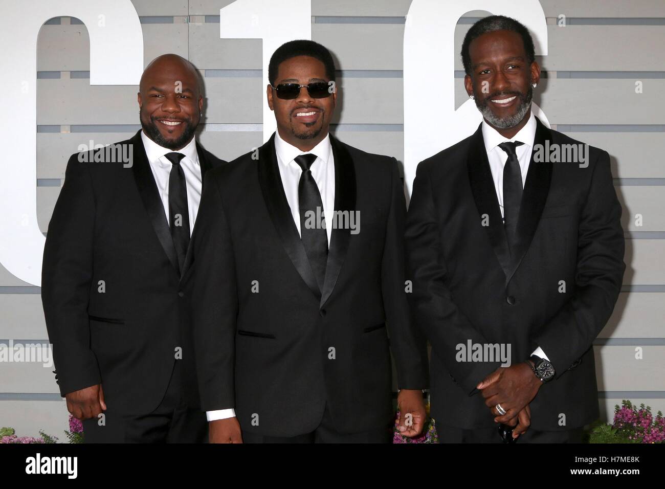Boyz II Men, Wanya Morris, Nathan Morris, Shawn Stockman présents pour les Championnats du Monde de la Breeders' Cup - SAT, Santa Anita Park, Arcadia, CA, 4 novembre 2016. Photo par : Priscilla Grant/Everett Collection Banque D'Images