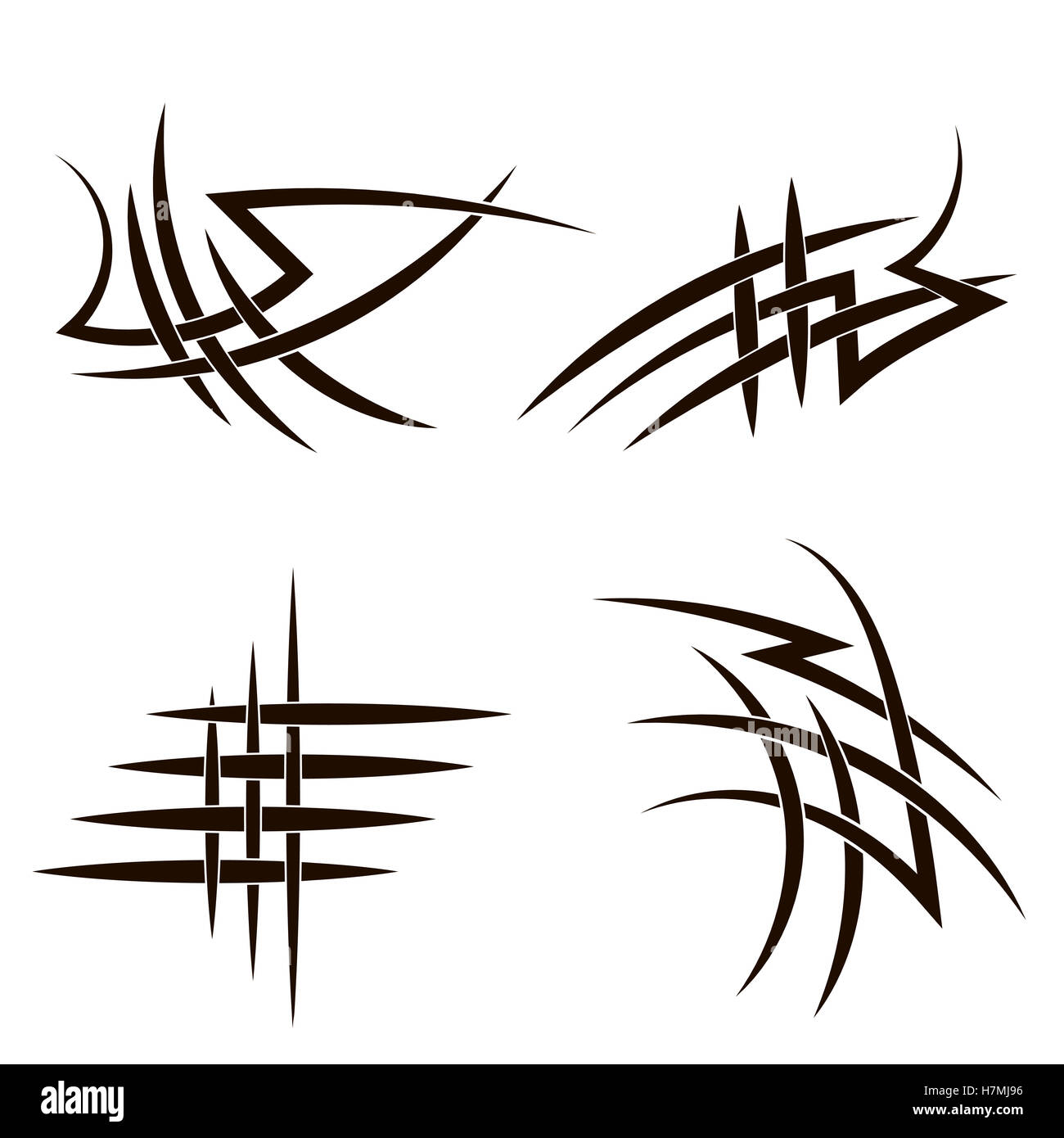 Dessin de tatouage tribal Banque D'Images