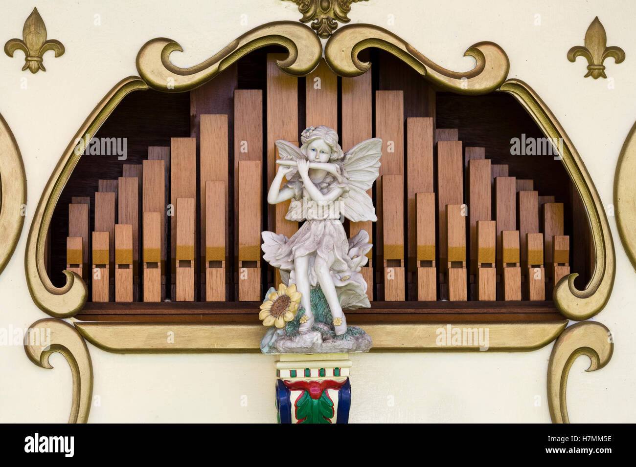Victorian parc d'orgue à une foire à vapeur en Angleterre Banque D'Images