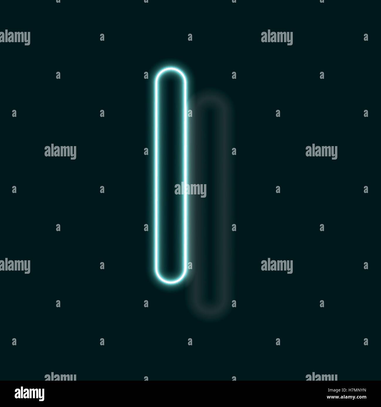 Alphabet au néon. Police de contour lumineux. Lettre vecteur réaliste de tubes au néon. Vector illustration. ABC inhabituelle. Illustration de Vecteur