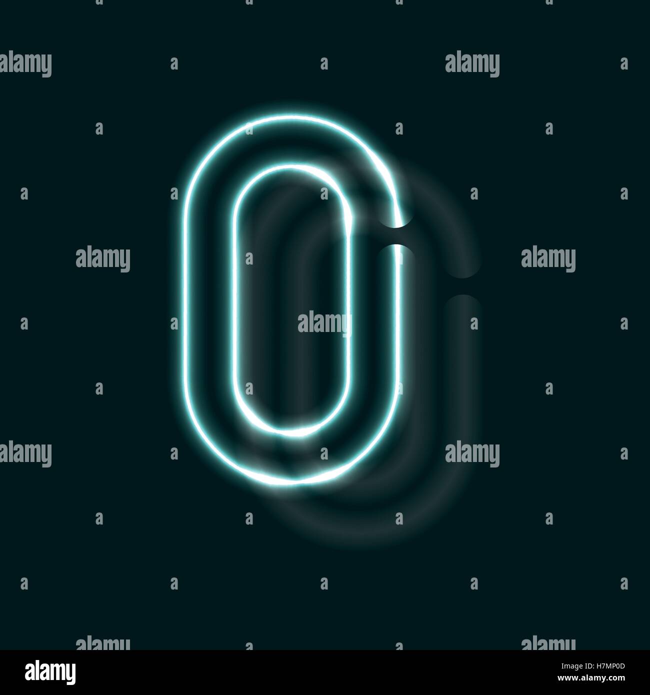 Alphabet au néon. Police de contour lumineux. Lettre vecteur réaliste de tubes au néon. Vector illustration. ABC inhabituelle. Illustration de Vecteur