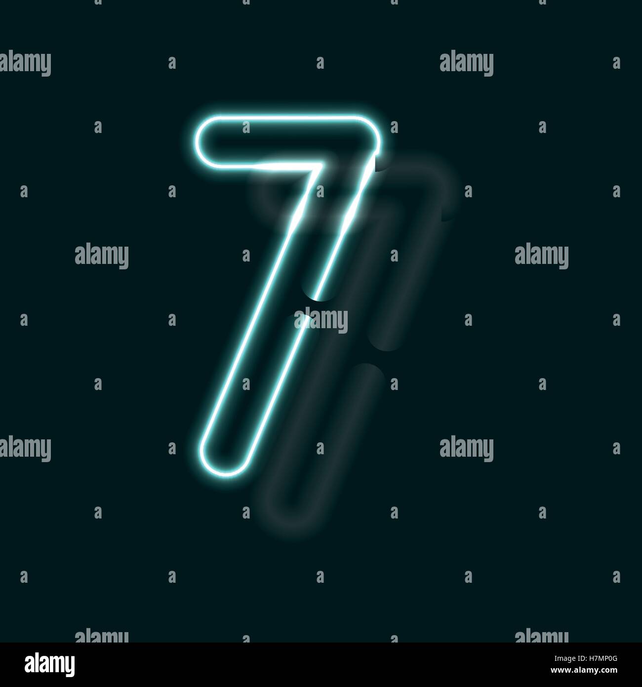 Alphabet au néon. Police de contour lumineux. Lettre vecteur réaliste de tubes au néon. Vector illustration. ABC inhabituelle. Illustration de Vecteur