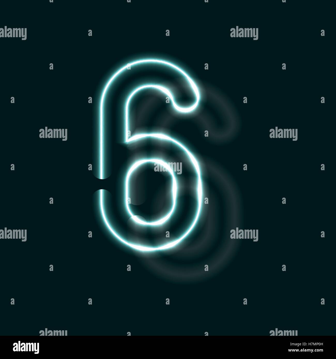 Alphabet au néon. Police de contour lumineux. Lettre vecteur réaliste de tubes au néon. Vector illustration. ABC inhabituelle. Illustration de Vecteur