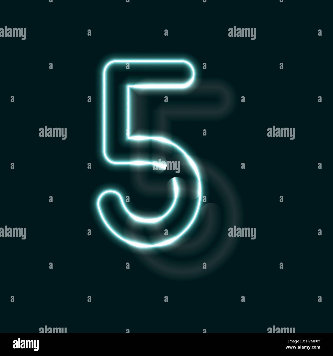 Alphabet au néon. Police de contour lumineux. Lettre vecteur réaliste de tubes au néon. Vector illustration. ABC inhabituelle. Illustration de Vecteur