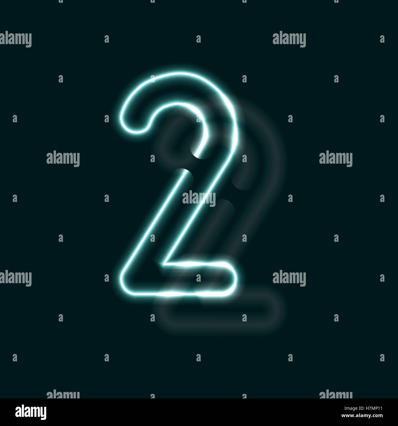 Alphabet au néon. Police de contour lumineux. Lettre vecteur réaliste de tubes au néon. Vector illustration. ABC inhabituelle. Illustration de Vecteur