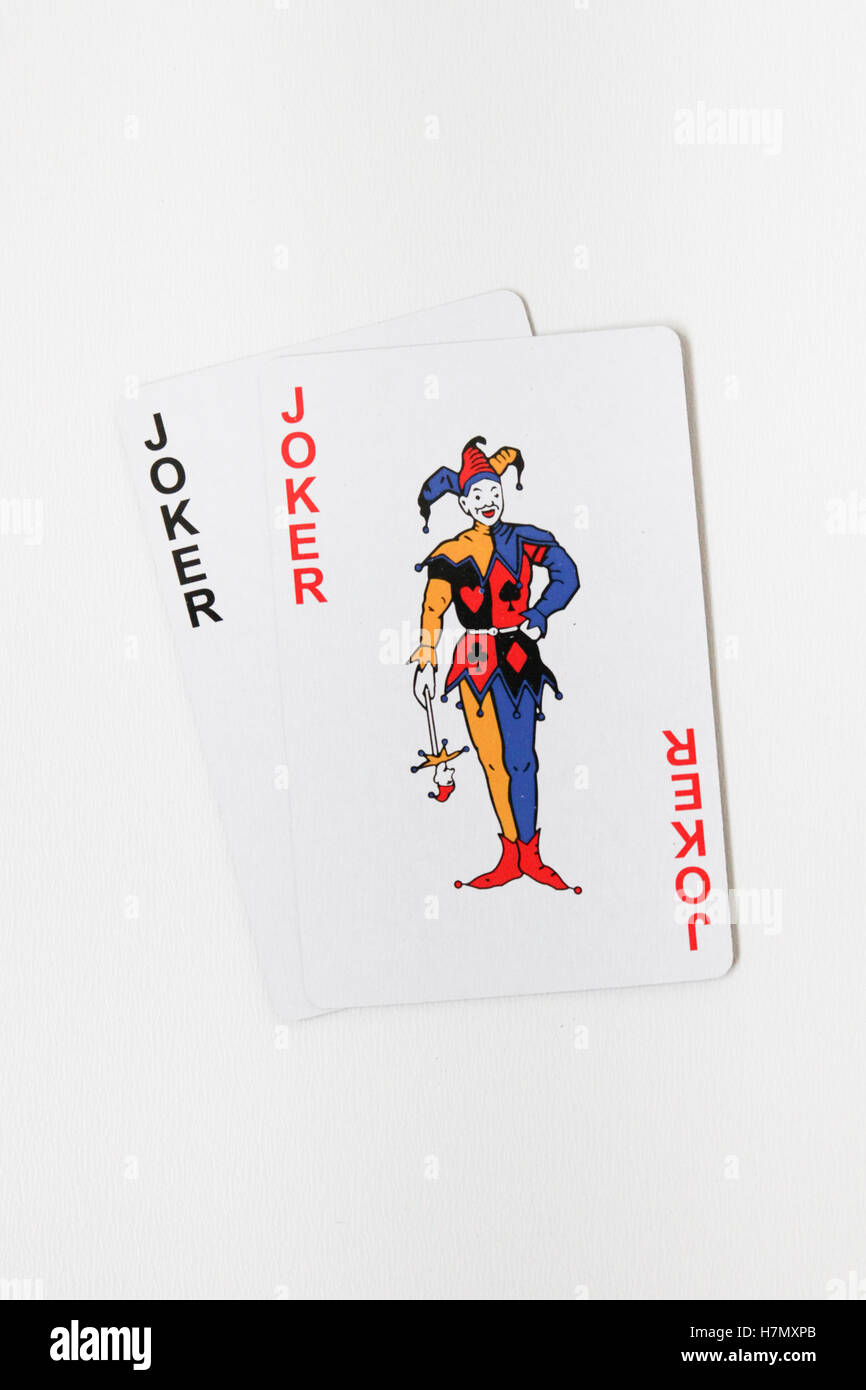 deux cartes joker Banque D'Images