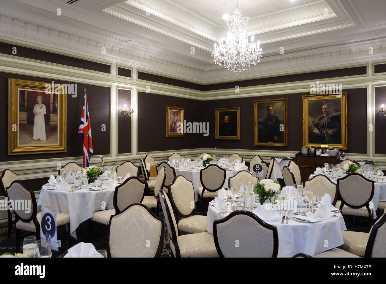 L'intérieur de banquet ROYAL CANADIAN MILITARY INSTITUTE Royal Canadian Military Institute Toronto Banque D'Images