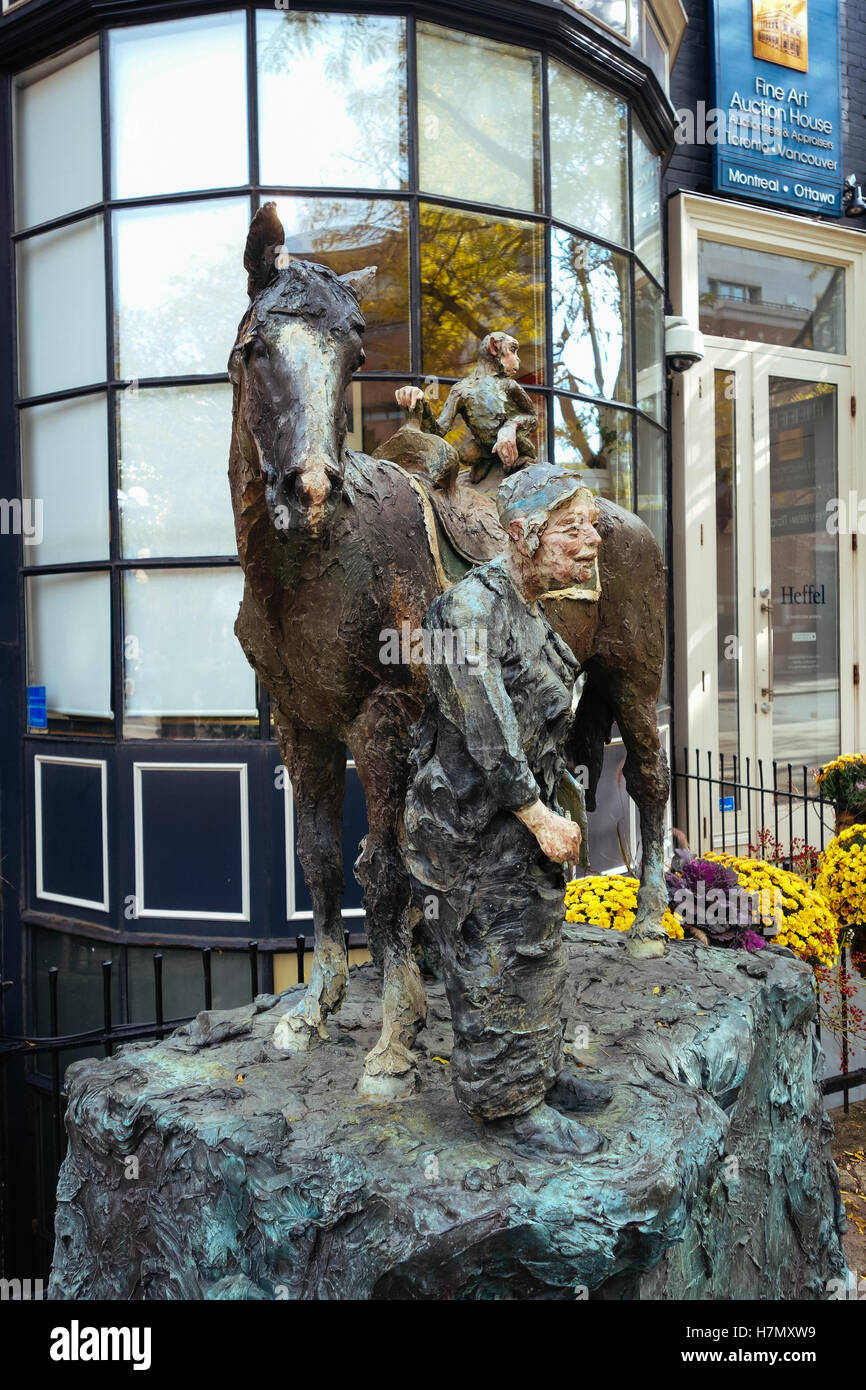 Travaux d'art en plein air Toronto Yorkville Banque D'Images